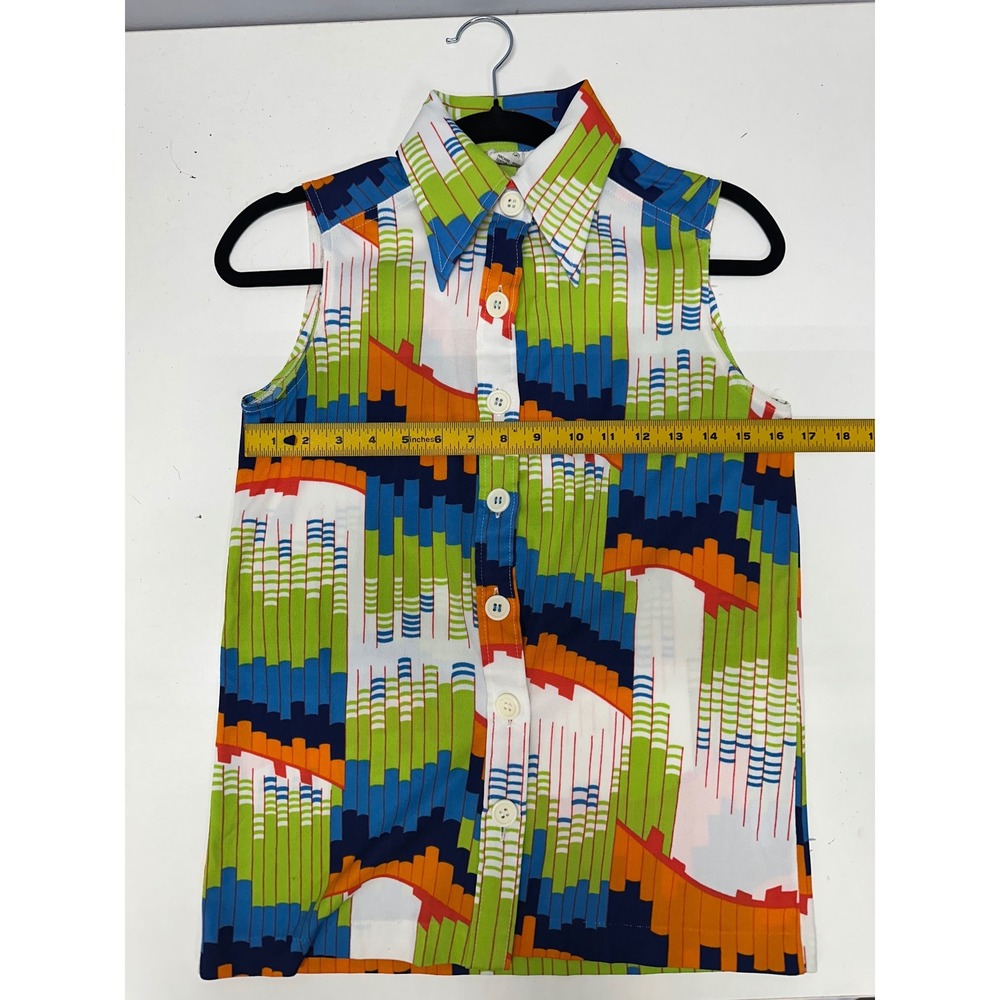Funky Bright Multi-colored Blouse - Picture 3 of 4